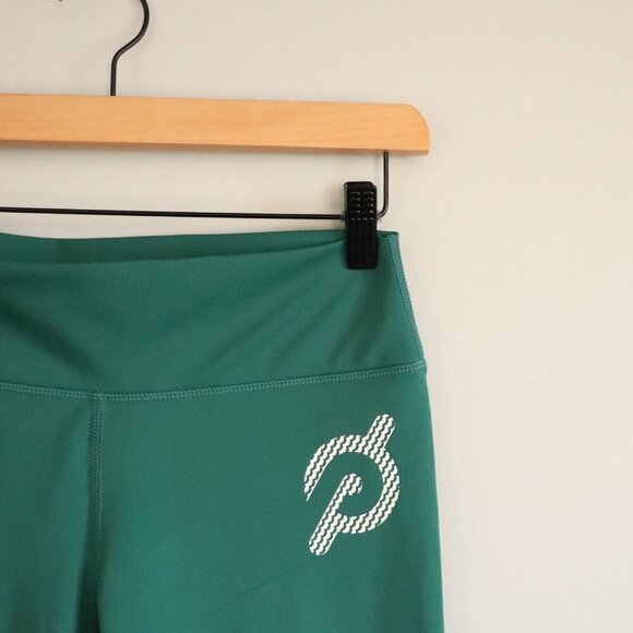 Peloton Women's L Green Scalloped Hem Limited Ed. Mid-Rise Leggings Yoga Pants - Picture 4 of 10